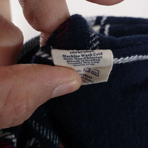 THE NORMAL BRAND BLUE RED PLAID FLANNEL BUTTON DOWN SHIRT MENS SIZE M MEDIUM - Picture 7 of 7